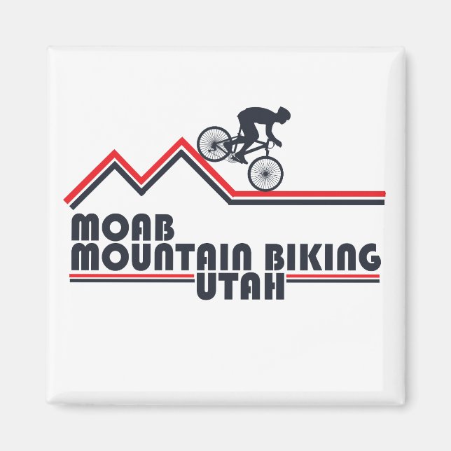 Mtb Utah - Moab Mountainbiken Magnet (Vorne)