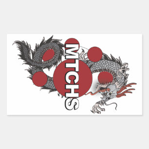 MTCHS-Dragon-Logo Rechteckiger Aufkleber