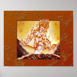 MtG Feuer-Elementar-Druck Poster