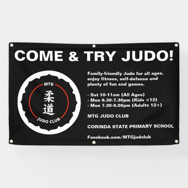 MTG Judo-Verein-Fahne Banner (Horizontal)