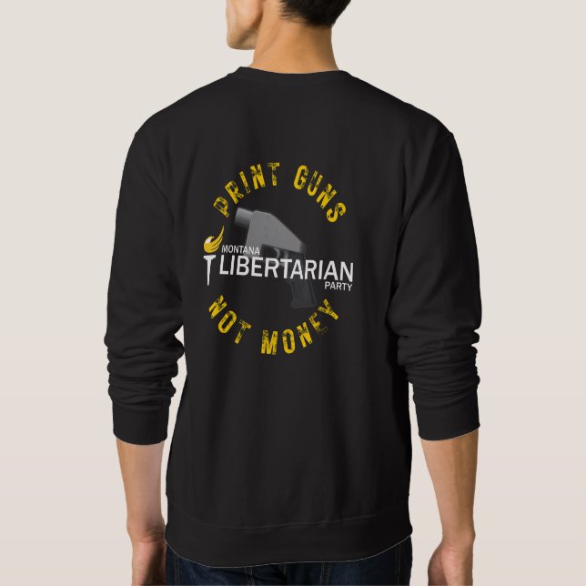 MTLP druckt Gewehre, nicht Geld lange Schlange Sweatshirt (Rückseite)