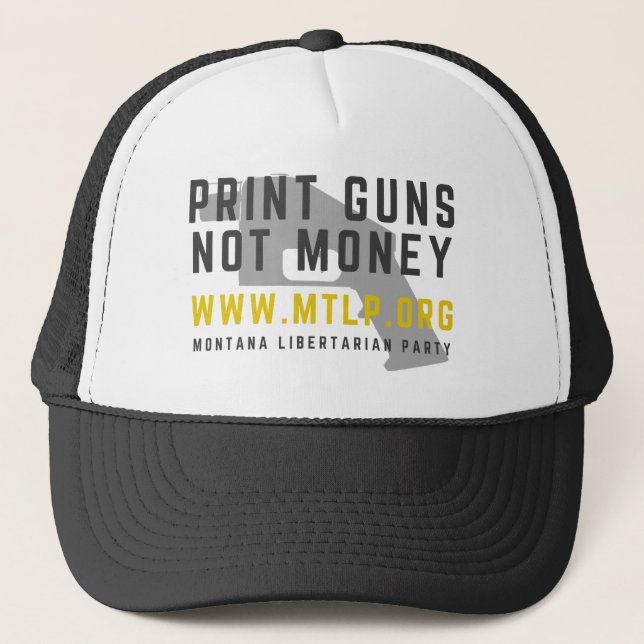 MTLP Print Guns Not Money Trucker Hat Truckerkappe (Vorderseite)