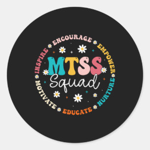 Mtss Squad - Lehrerleben Schulberater Beratung Runder Aufkleber
