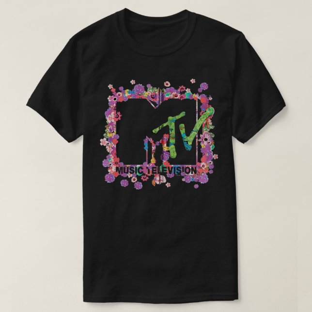 MTV Floral Logo Zip T-Shirt (Design vorne)
