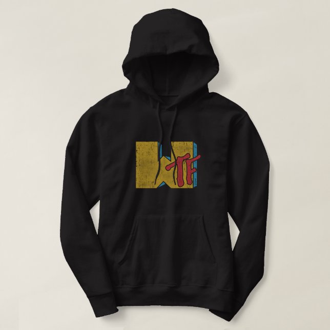Mtv-Logo WTF gestörter Stil Hoodie (Design vorne)