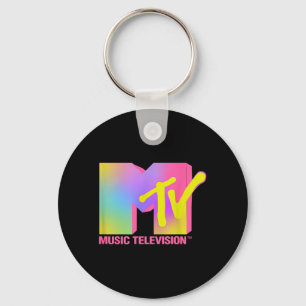MTV Pink Neon Retro Musikfernsehen Schlüsselanhänger