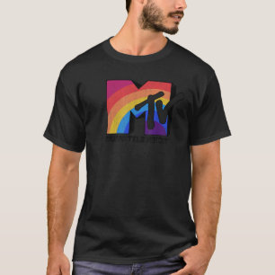 MTV Rainbow Logo Musik Fernsehen Grafik T-Shirt