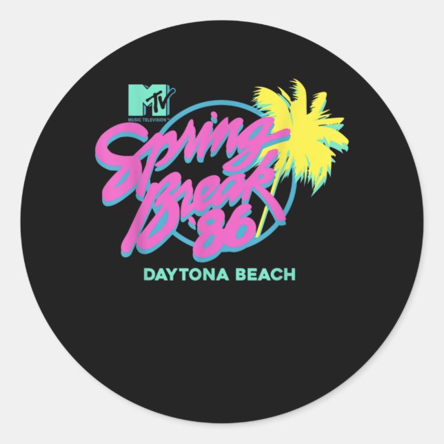 MTV Spring Break Daytona Beach Runder Aufkleber (Vorderseite)