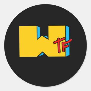 MTV WTF ist mit Musik passiert Runder Aufkleber