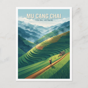 Mu Cang Chai Reisterrassen Vietnam Reiseandenken Postkarte