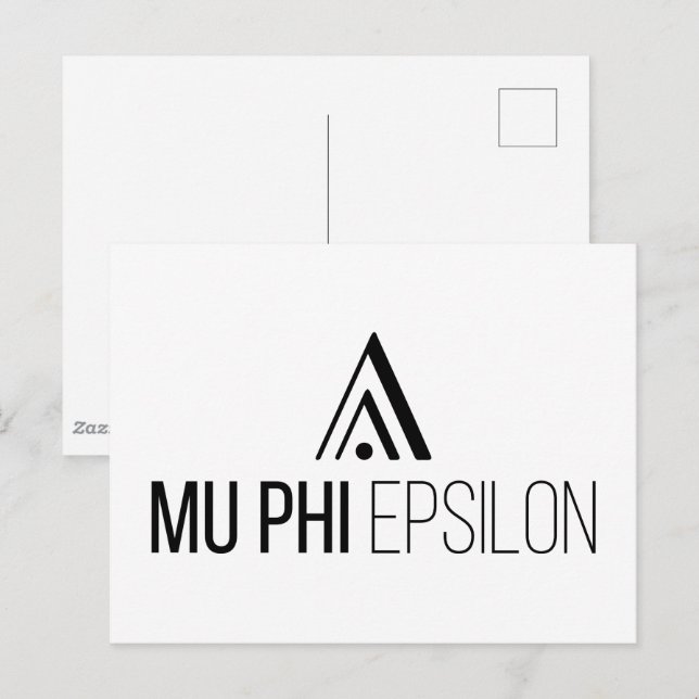 Mu Phi Epsilon-Logo Postkarte (Vorne/Hinten)