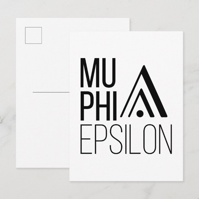 Mu Phi Epsilon-Logo Postkarte (Vorne/Hinten)