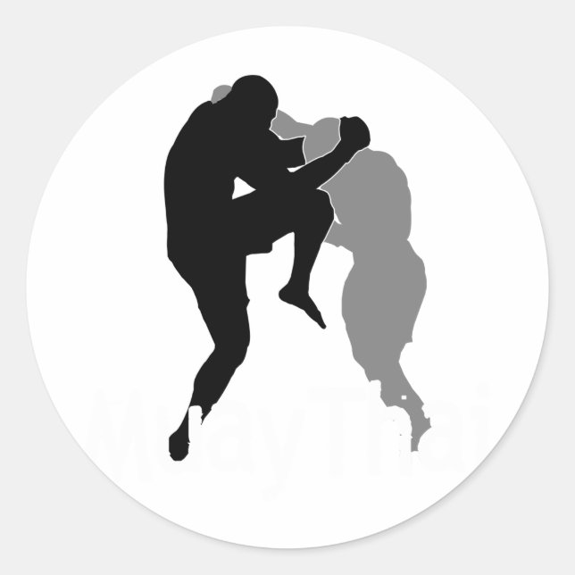 Muay Thai2 Runder Aufkleber (Vorderseite)