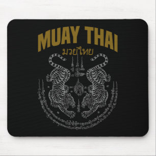 Muay Thai Art Twin Tigers Muay Thai Fighter Mixed Mousepad