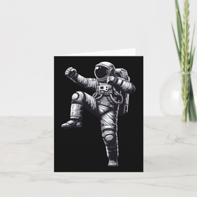 Muay Thai Astronaut Kickboxing Karte (Vorderseite)