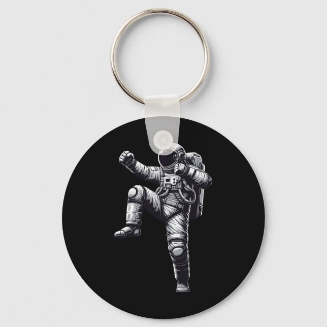 Muay Thai Astronaut Kickboxing Schlüsselanhänger (Vorderseite)