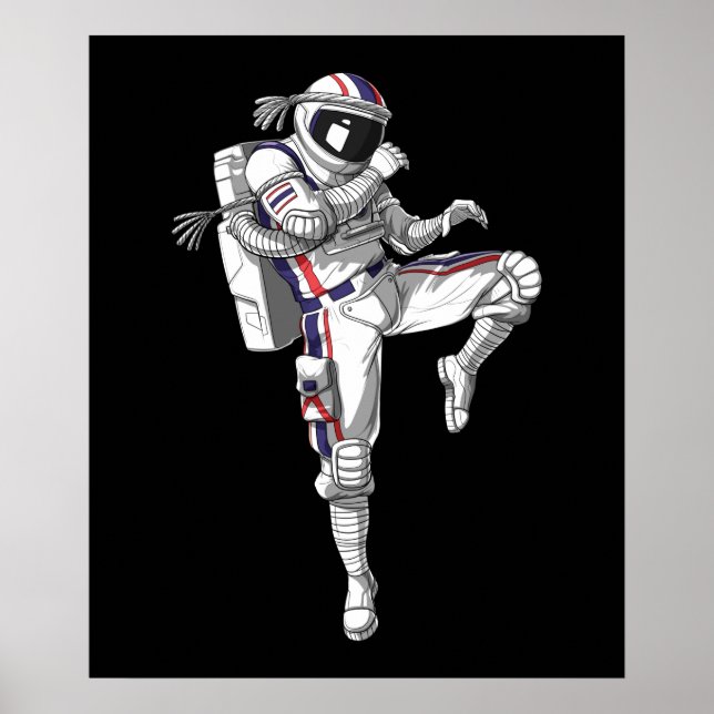 Muay Thai Astronaut Poster (Vorne)