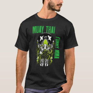 Muay Thai Big Head Alien, Mixed Martial Arts, Stri T-Shirt