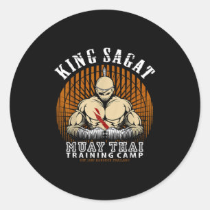 Muay-Thai-Box-Trainingsstudio - Sagat-Trainingscam Runder Aufkleber