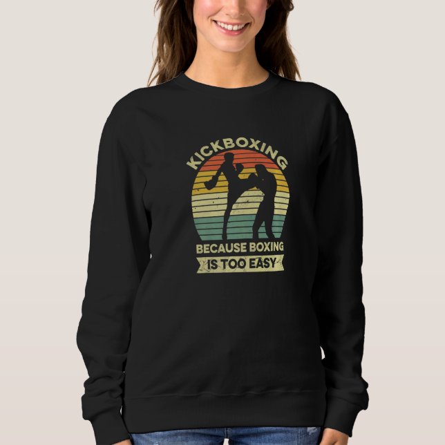 Muay Thai Boxen für einen Kickboxing Trainer Sweatshirt (Vorderseite)
