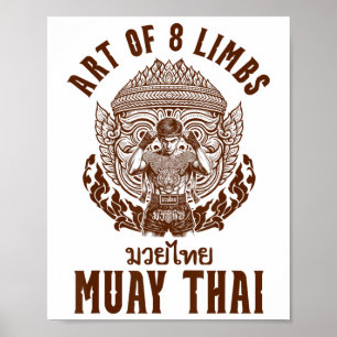 Muay-Thai-Boxen Thai-Boxen Boxer Kunst der 8 Glied Poster