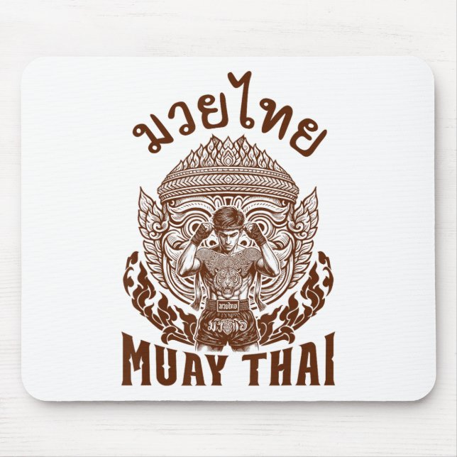 Muay Thai Boxer Boxing Lover Thai Boxing Thailand Mousepad (Vorne)