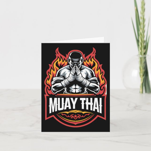 Muay Thai Boxing Fighter Karte (Vorderseite)