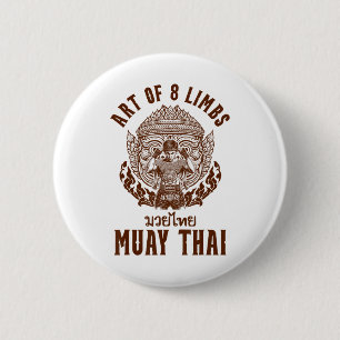 Muay Thai Boxing Thai Boxing Boxer Art of 8 Limbs Button