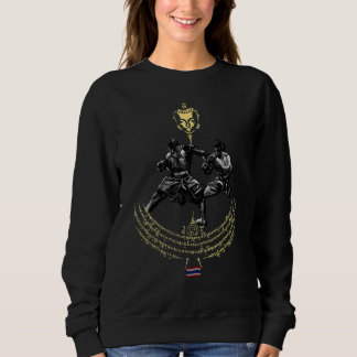 MUAY THAI Buddha-Tattoo Kickboxen kulturelle Sak Y Sweatshirt