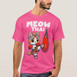 Muay Thai Cat Meow Thai Boxkampf Sport T-Shirt