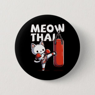 Muay Thai Cat Meow Thai Button