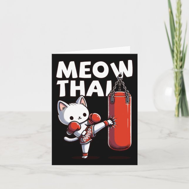 Muay Thai Cat Meow Thai Karte (Vorderseite)