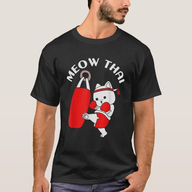 Muay Thai Cat Meow Thai Men Women Girls Kids  T-Shirt (Vorderseite)