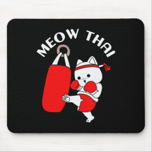 Muay Thai Cat Meow Thai Mousepad