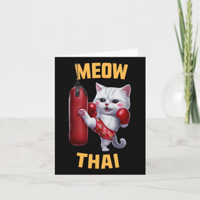 Muay Thai Cat Meow Thai - Thai Boxen für die Jugen Karte (Vorderseite)