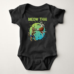 Muay Thai Cats Spaß Thai Boxkampf Baby Strampler