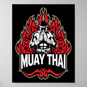 Muay Thai - Cooler Thai Boxkampf Poster