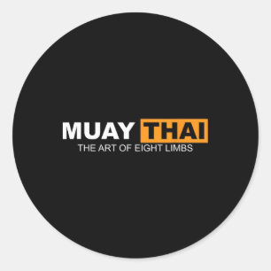 Muay Thai Die Kunst der acht Gliedmaßen Kickboxen Runder Aufkleber