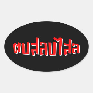 Muay Thai □ Dop Salop Salai Ō Slap Sie Albern Ovaler Aufkleber