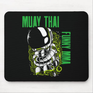 Muay Thai eingerollter Astronaut, Mma, Kickboxen, Mousepad