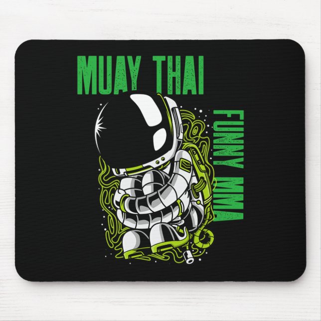 Muay Thai eingerollter Astronaut, Mma, Kickboxen,  Mousepad (Vorne)