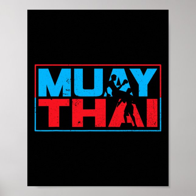 Muay Thai Fighter Boxing Martial Arts Hob Poster (Vorne)