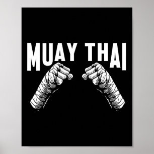 Muay Thai Fighter Fists Mixed Martial Arts Club Ma Poster