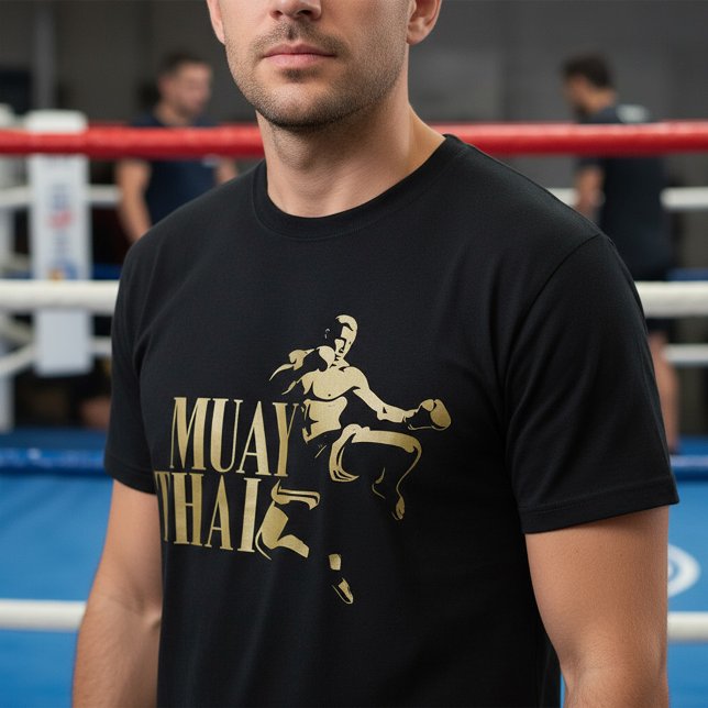 Muay Thai Fighter – Golden Strike T-Shirt (Von Creator hochgeladen)