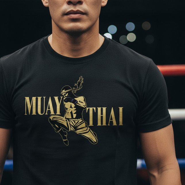 Muay Thai Fighter – Golden Strike T-Shirt (Von Creator hochgeladen)