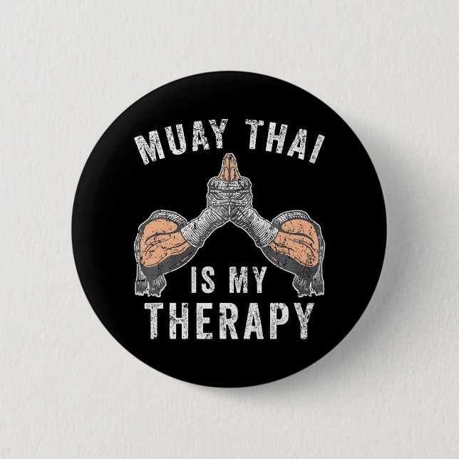 Muay Thai Fighter Martial Arts Sport Muay Thai Button (Vorderseite)