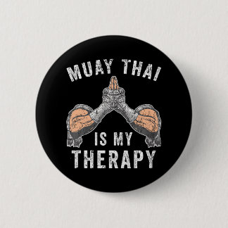Muay Thai Fighter Martial Arts Sport Muay Thai Button