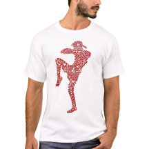Muay Thai Fighter Martial Arts Typografy T - Shirt