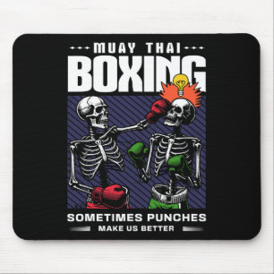 Muay Thai Fighter Mixed Martial Arts Vintag Funny Mousepad