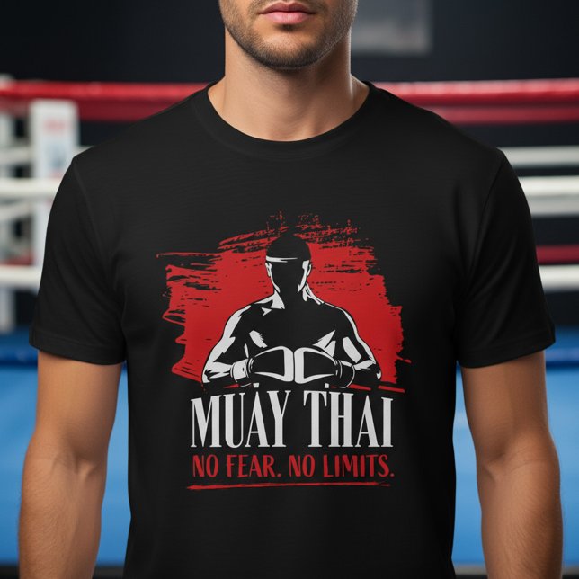 Muay Thai Fighter – No Fear No Limits T-Shirt (Von Creator hochgeladen)